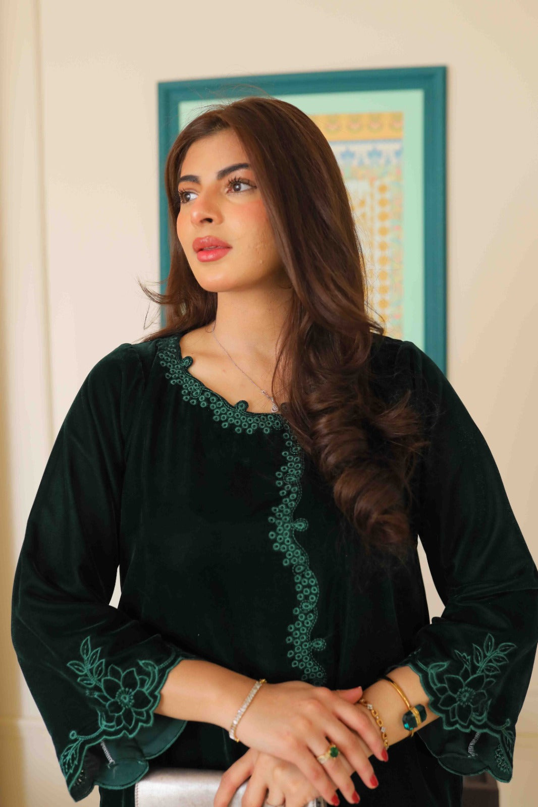 Emerald dreams in velvet